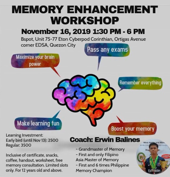 Memory Enhancement (November 16, 2019) Erwin Balines